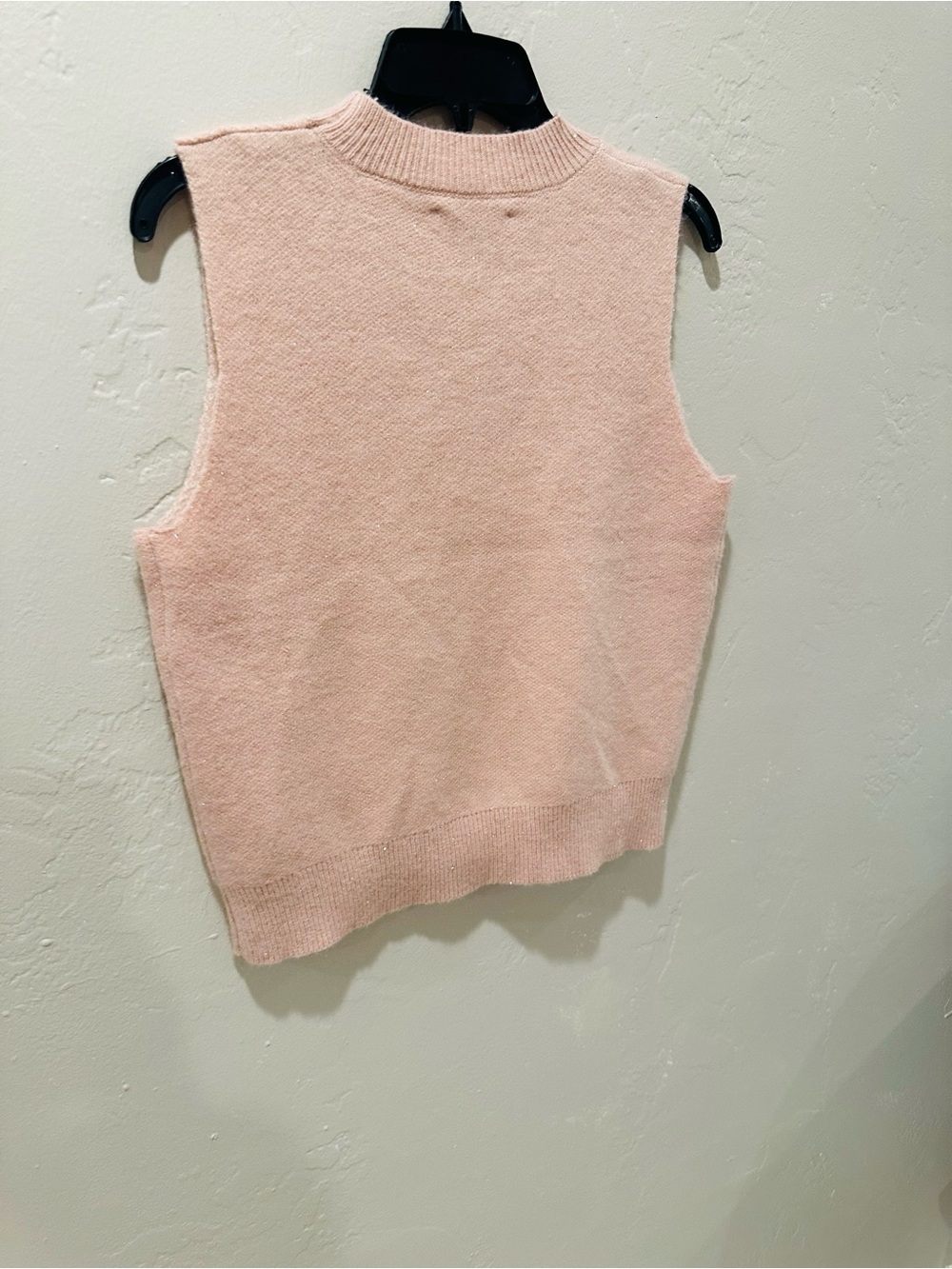 NWT Pink Knit Bow Poncho Sleeveless Sweater Top Feminine Coquette Size S/M - Picture 7 of 7